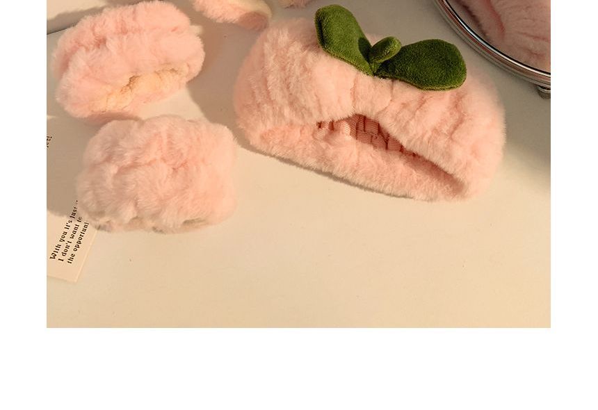 Headband Tie Band / Hair Wrist Chenille Peach