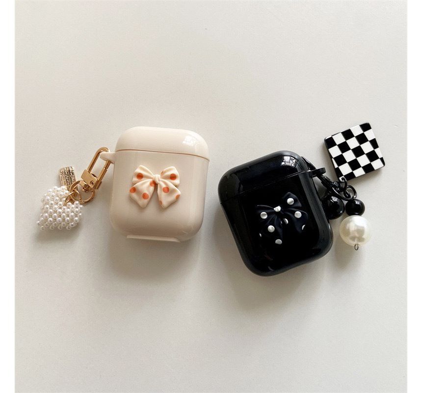Pro Faux AirPods Skin Case / Pearl Earphone Bow