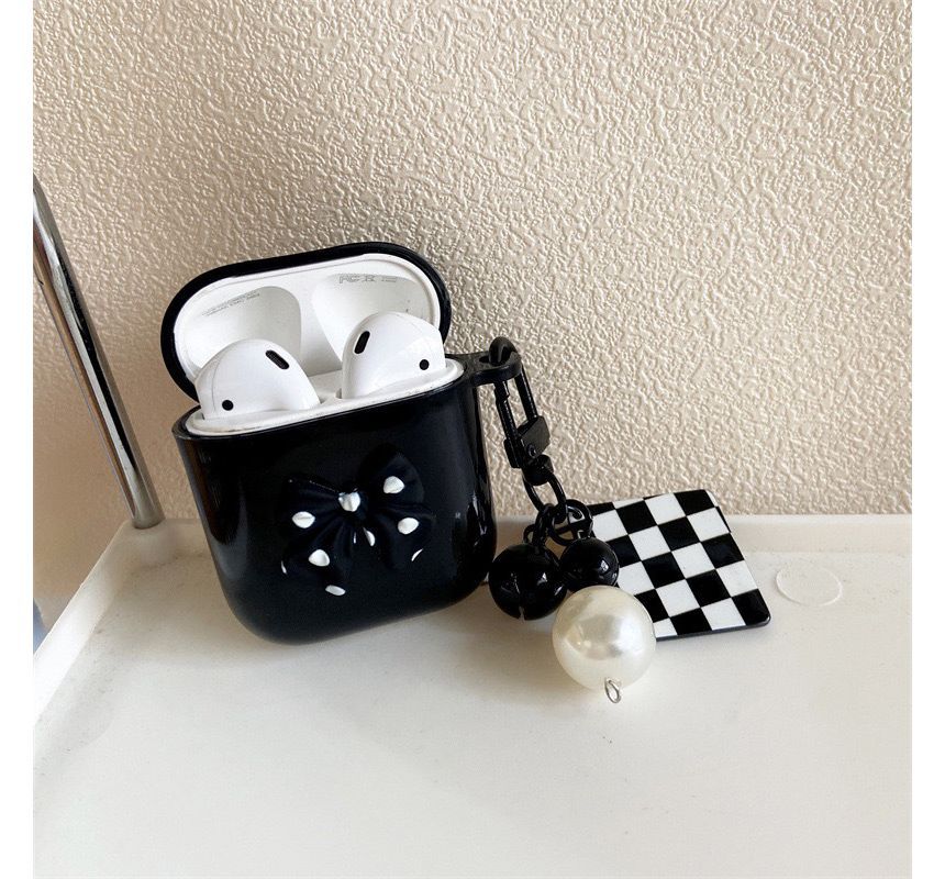 Pro Faux AirPods Skin Case / Pearl Earphone Bow