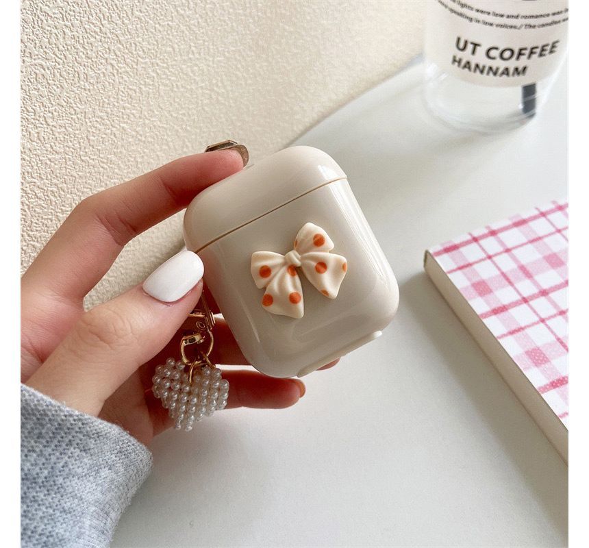 Pro Faux AirPods Skin Case / Pearl Earphone Bow