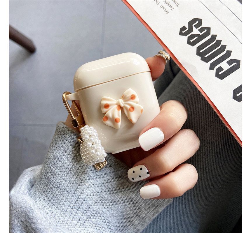 Pro Faux AirPods Skin Case / Pearl Earphone Bow