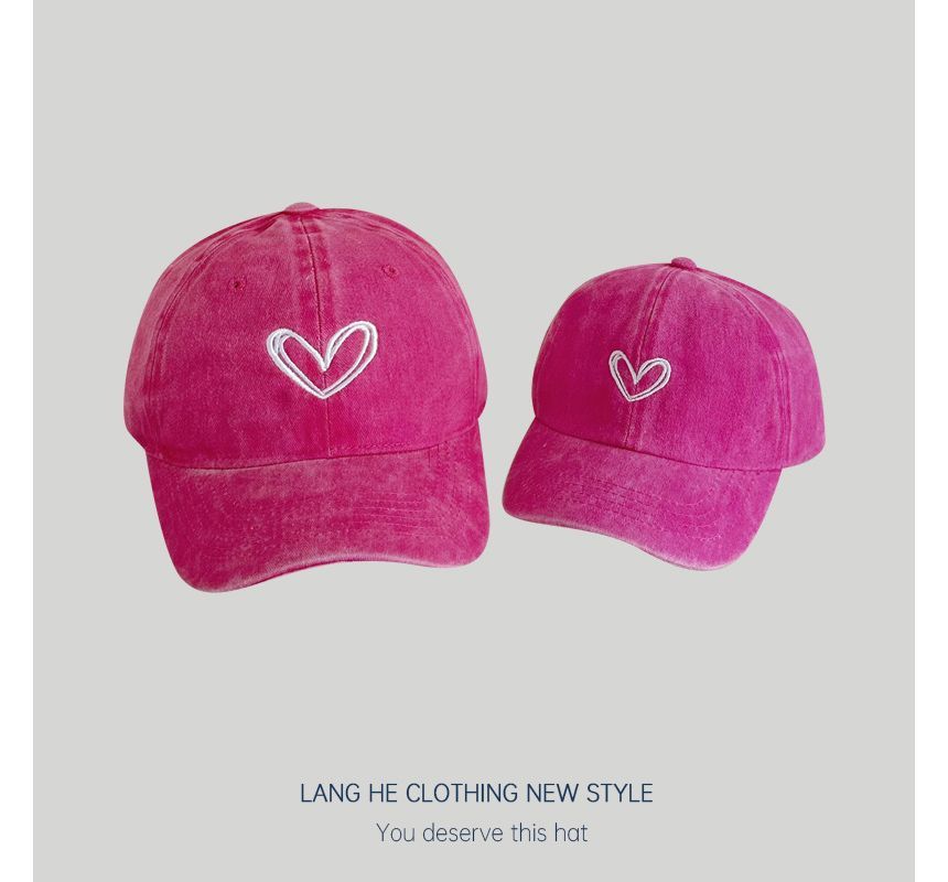 Heart Embroidery Cap