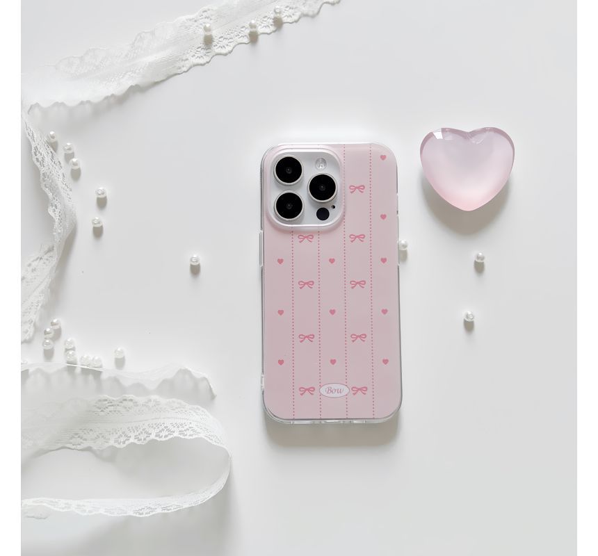 / Heart Bow Stand Case Phone