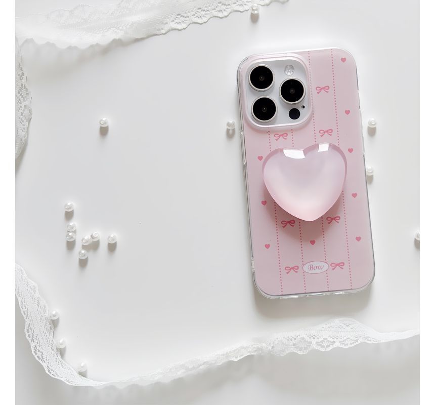 / Heart Bow Stand Case Phone