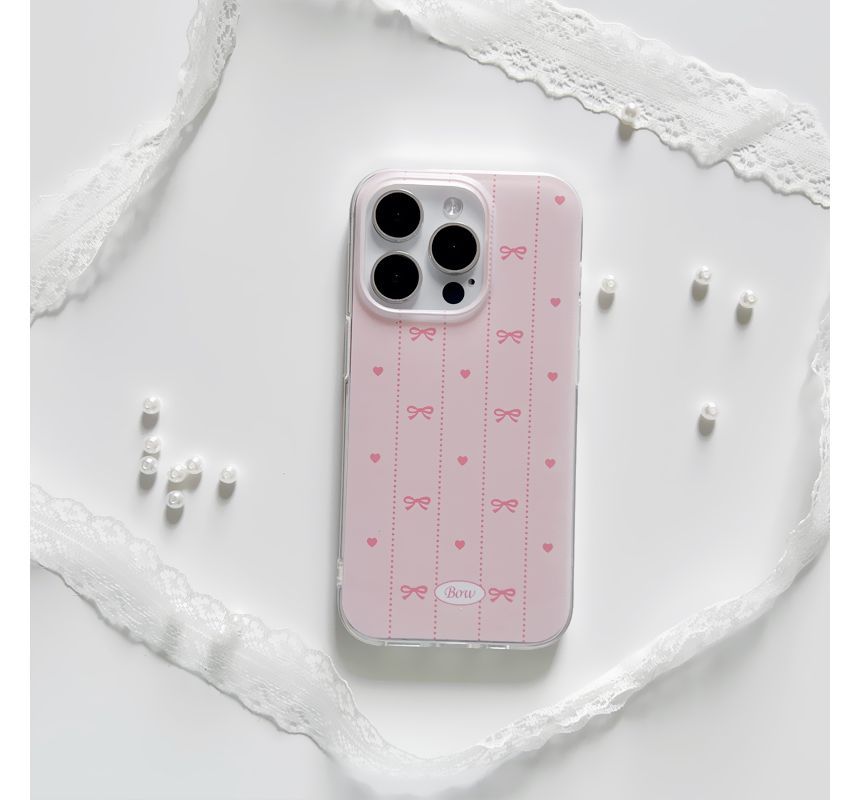 / Heart Bow Stand Case Phone