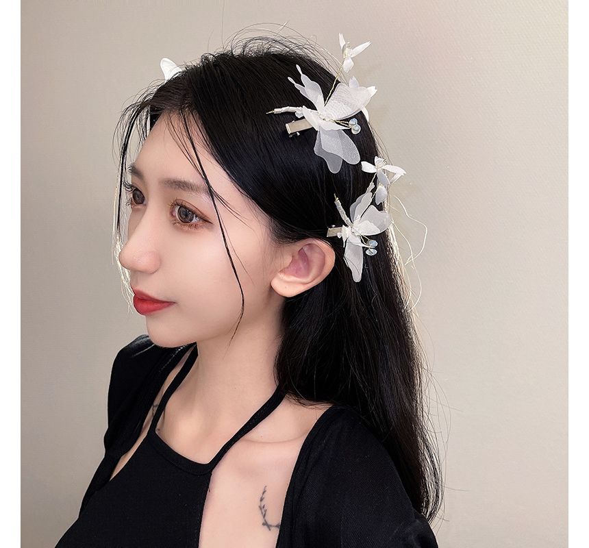 / Butterfly Clip Set Gemstone Hair