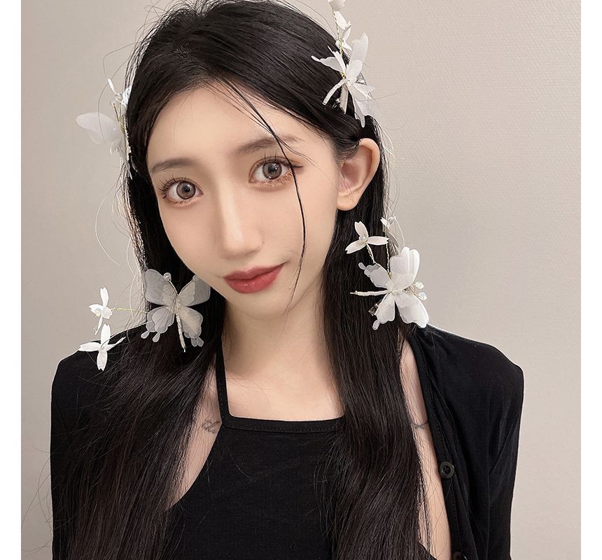 / Butterfly Clip Set Gemstone Hair