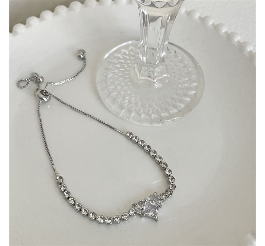 Heart Rhinestone Bracelet