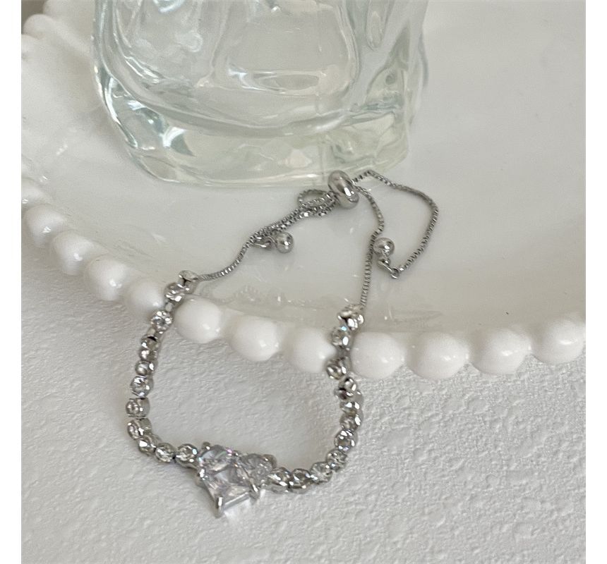 Heart Rhinestone Bracelet