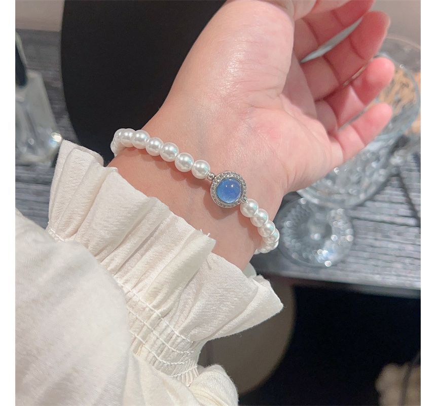 Faux Bracelet Gemstone Pearl
