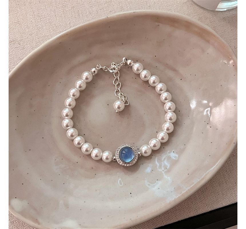 Faux Bracelet Gemstone Pearl