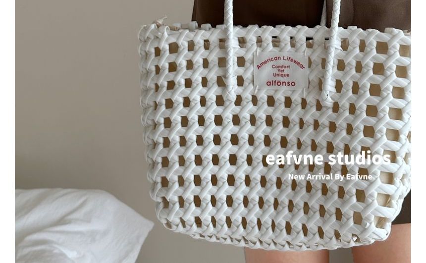 Applique Gloves Knit Lettering Fingerless