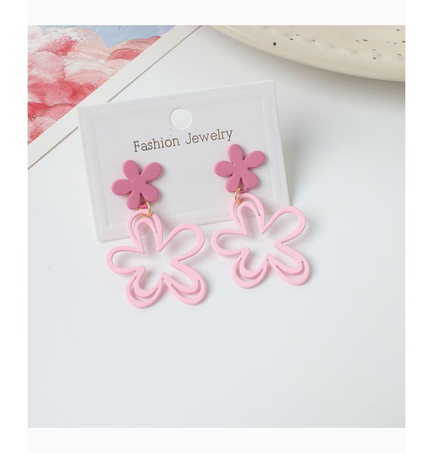 Drop Floral Earring / Clip-On