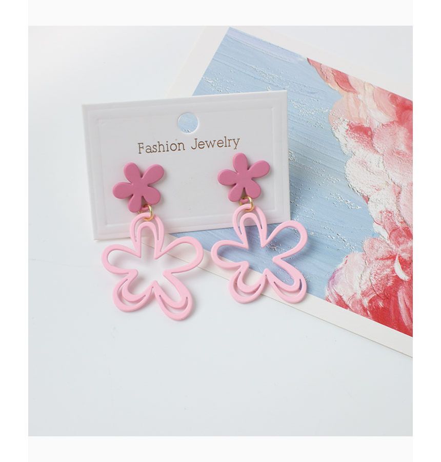 Drop Floral Earring / Clip-On