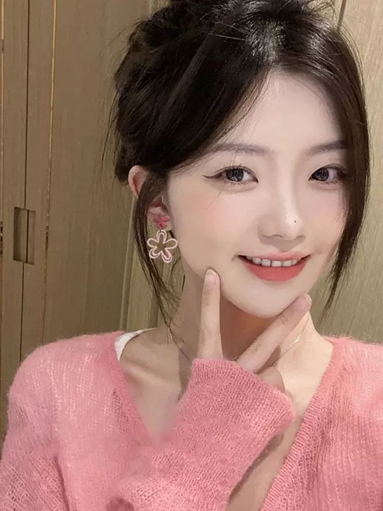 Drop Floral Earring / Clip-On