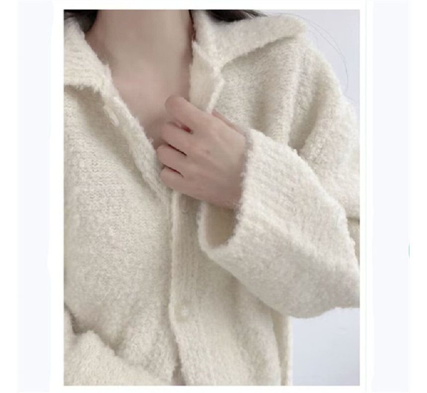 Collar Cardigan Plain