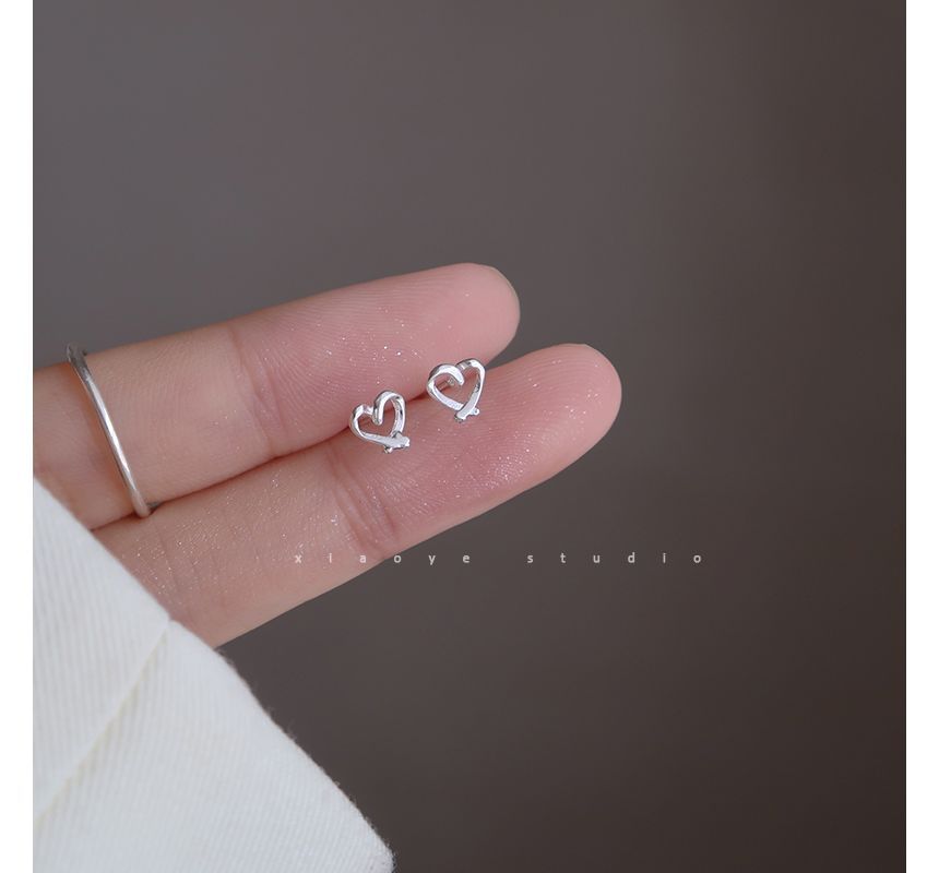 Stud Silver Earring Heart