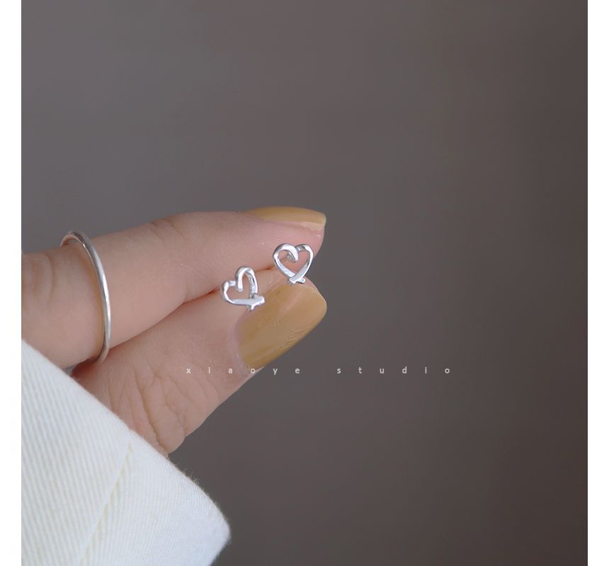 Stud Silver Earring Heart