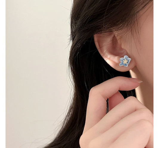 Acrylic Floral Earring Alloy Stud