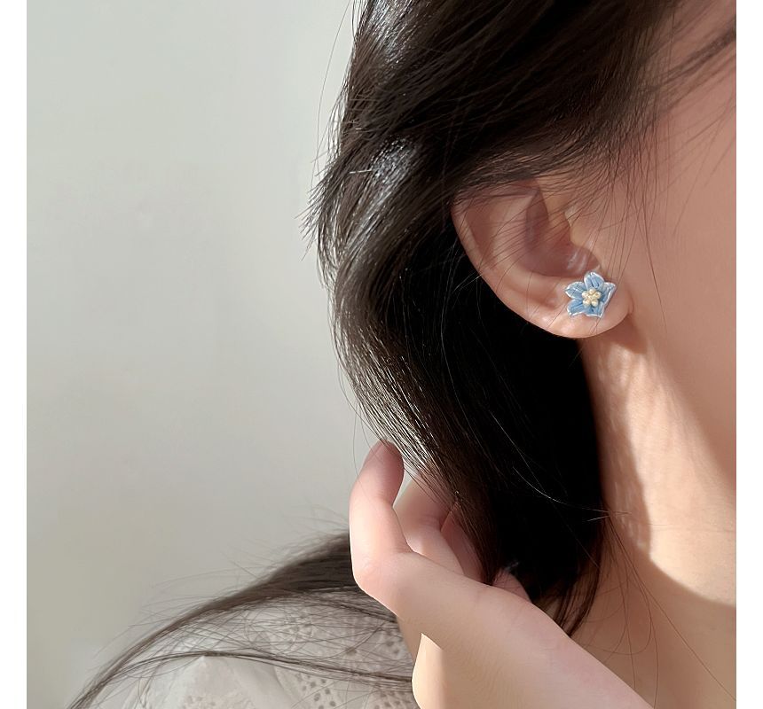 Acrylic Floral Earring Alloy Stud