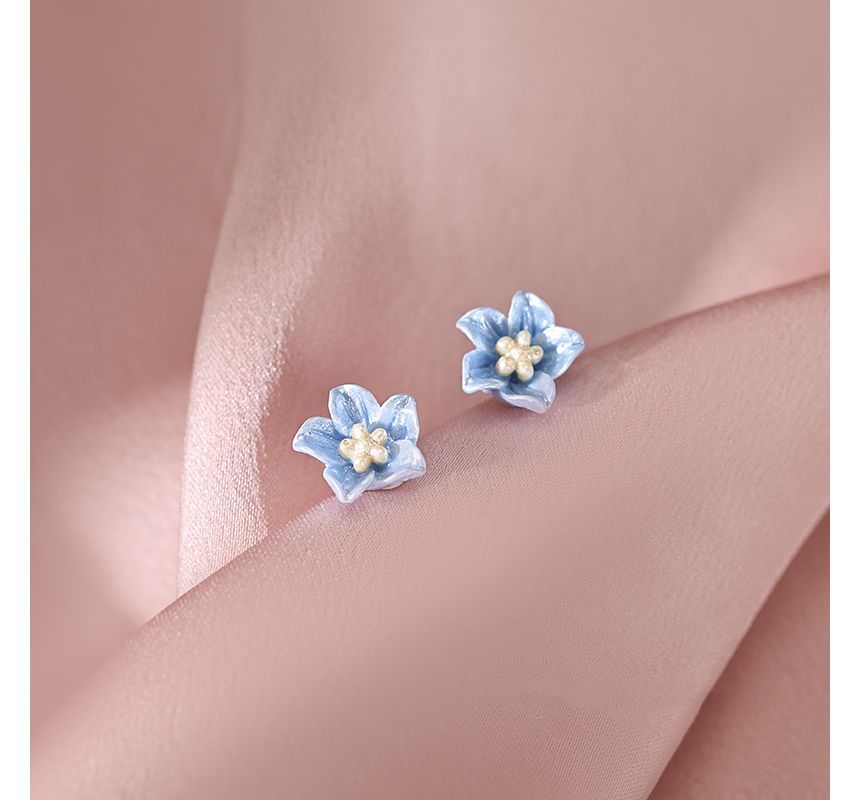 Acrylic Floral Earring Alloy Stud