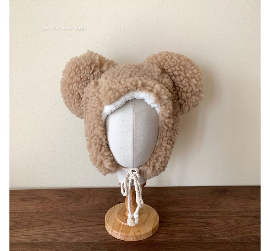 Fluffy Bear Hat Ear Trapper