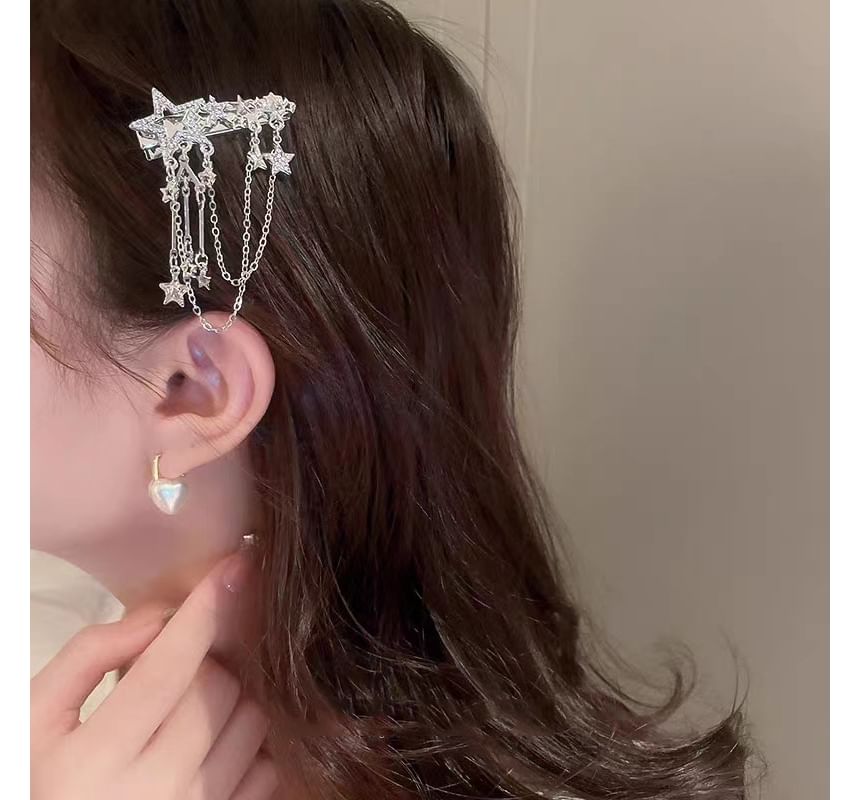 / Hair Alloy Star Pin Clip Chain