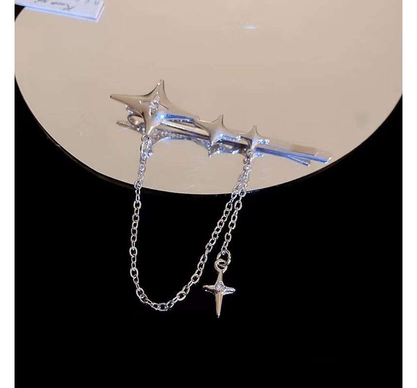 / Hair Alloy Star Pin Clip Chain