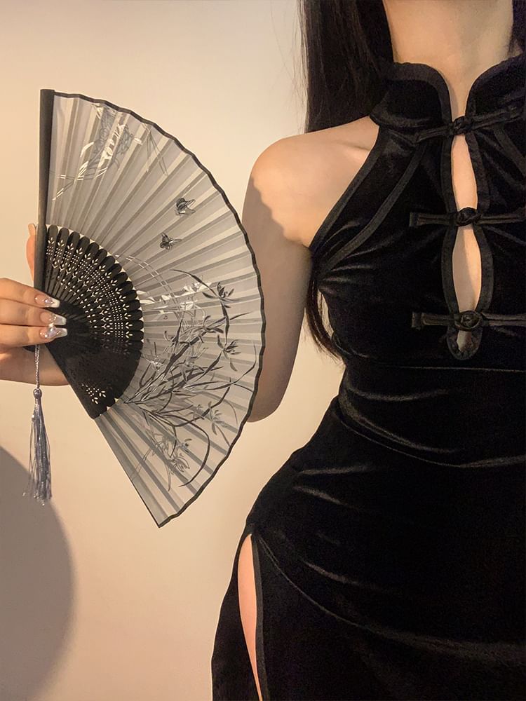 Hand Foldable Fabric Designs) (Various Floral Fan