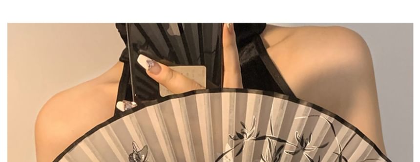 Hand Foldable Fabric Designs) (Various Floral Fan