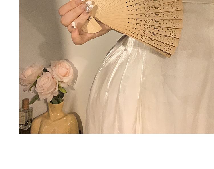Wooden Hand Foldable Cutout Fan