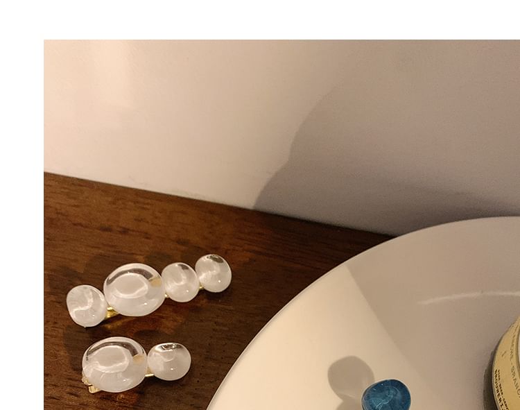 Bead Hair (Various Designs) Clip Acrylic 2: Set of