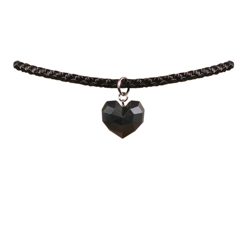 Heart Pendant Choker Cord