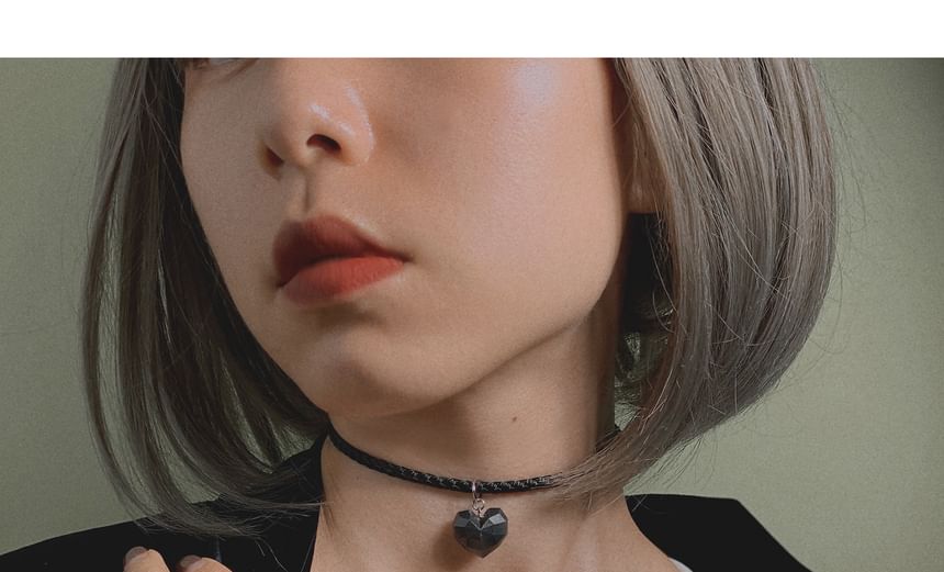 Heart Pendant Choker Cord