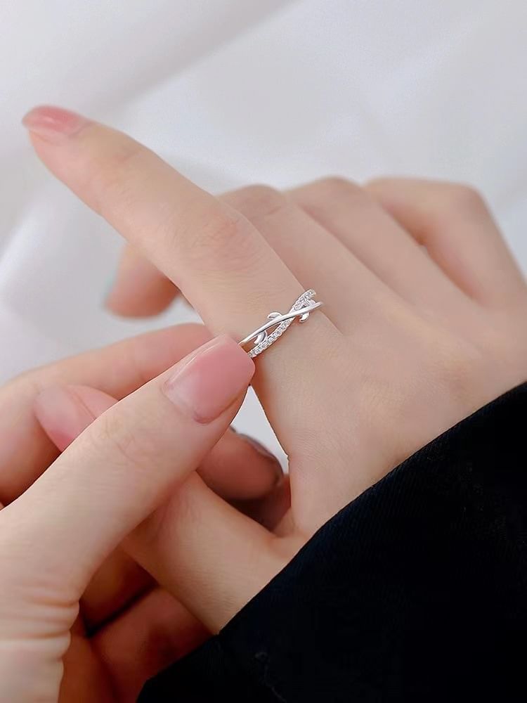 Branches Layered Alloy Open Ring