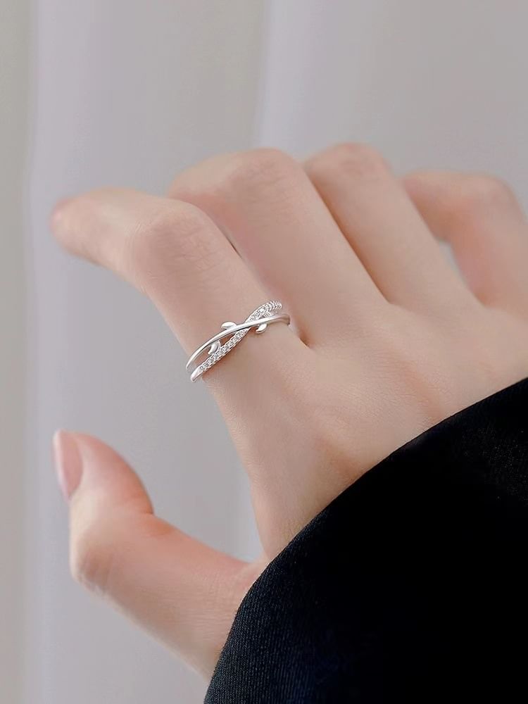 Branches Layered Alloy Open Ring