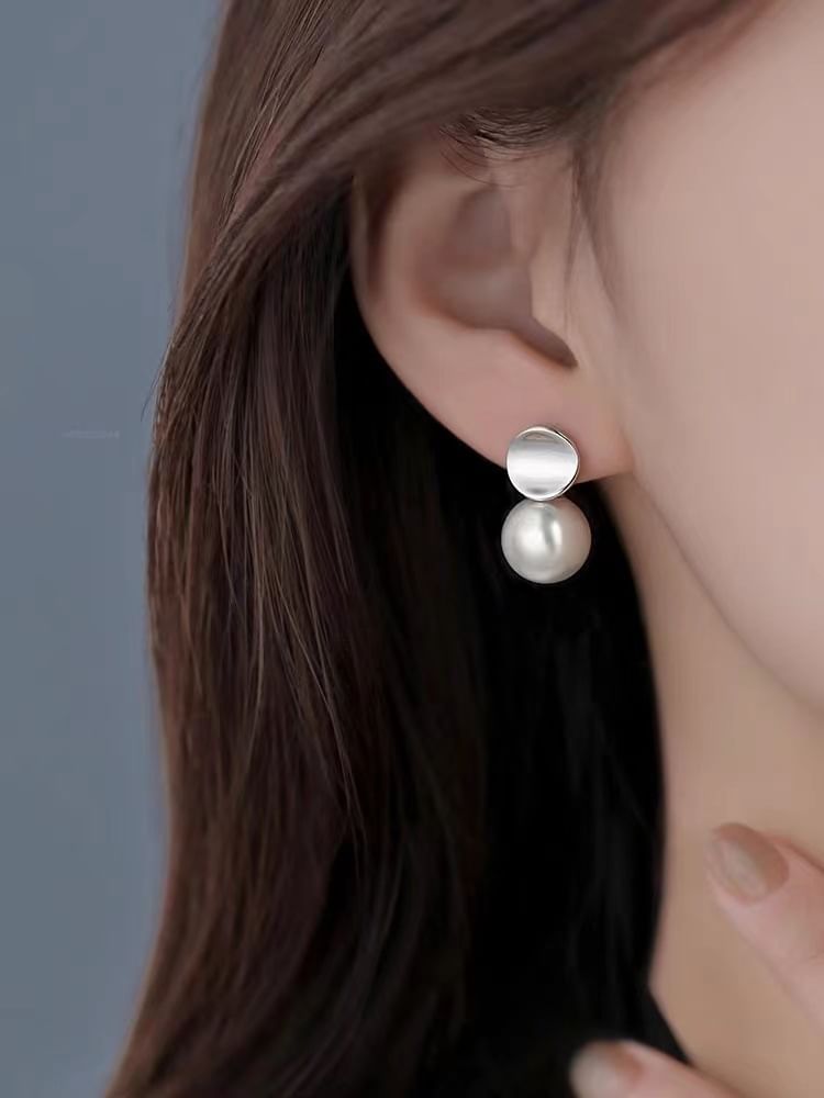 Faux Pearl Alloy Drop Earring