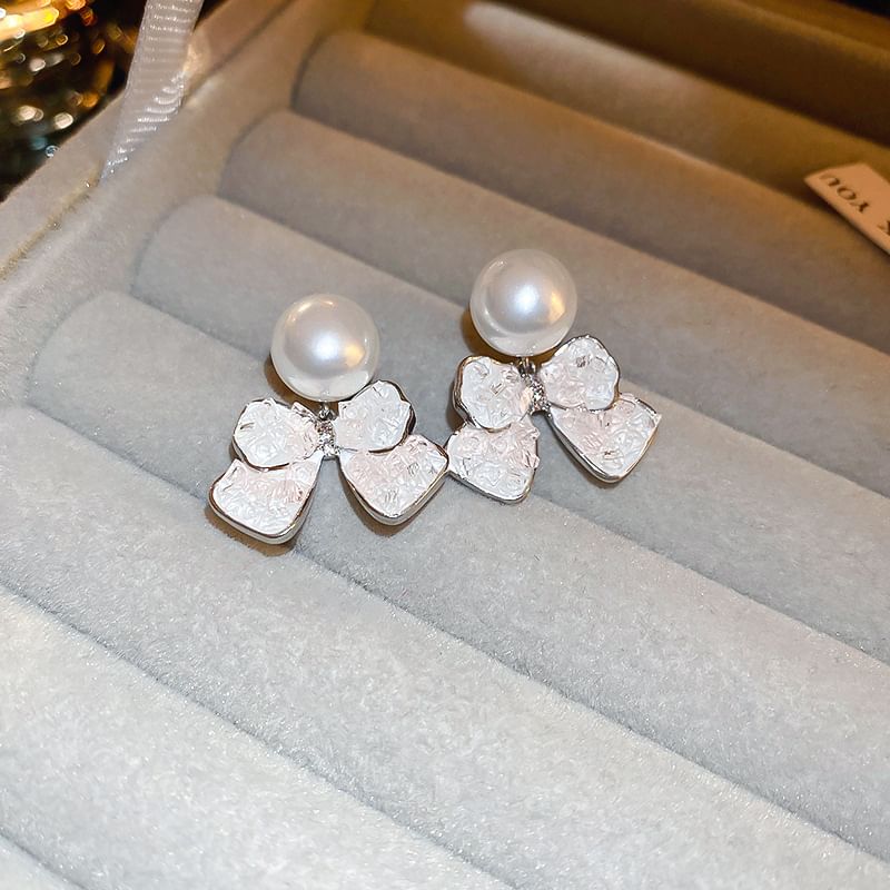 (Various Faux / Bow Earring Floral Alloy Pearl Designs)