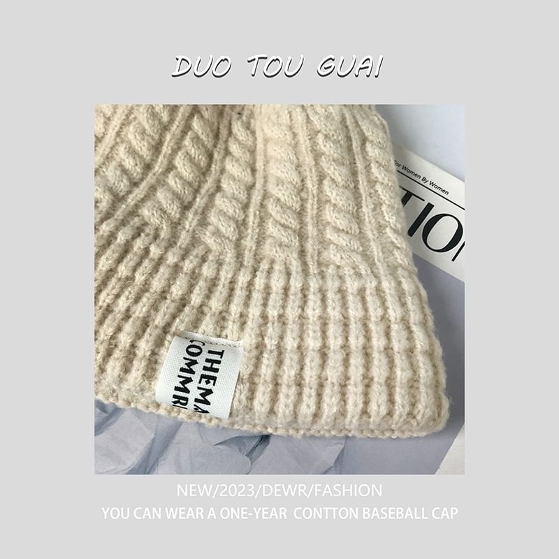 Hat Knit Lettering Bucket Applique