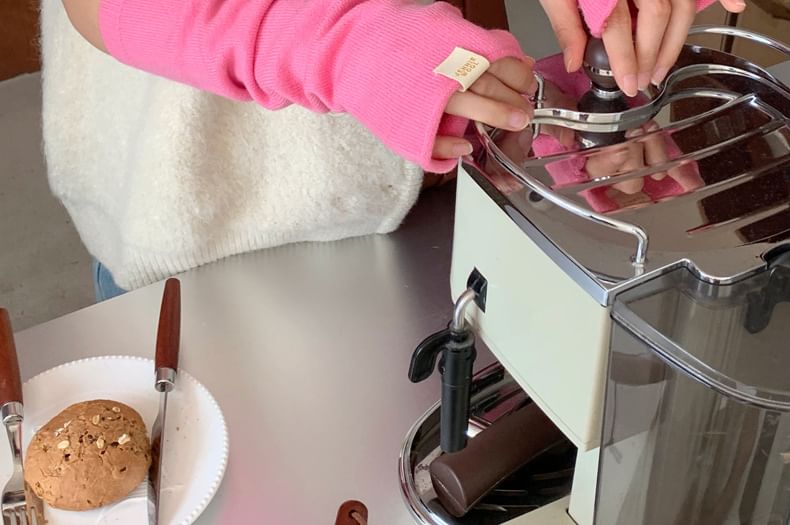 Fingerless Long Plain Knit Gloves