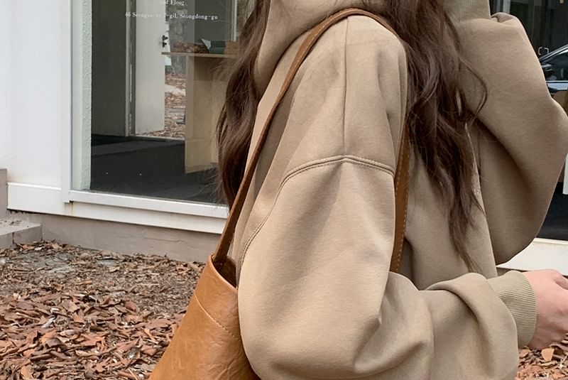 Faux Bucket Leather Bag Crossbody Plain