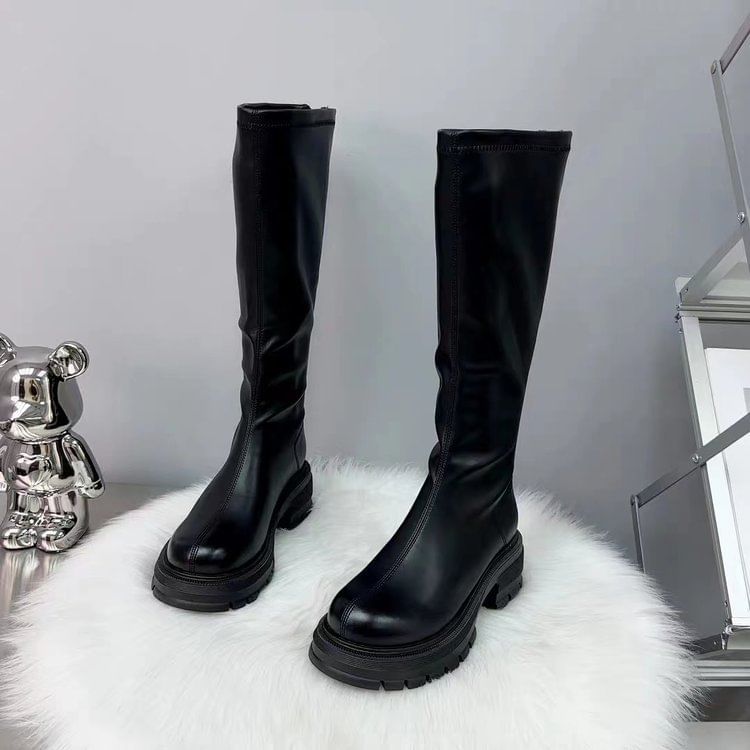 Platform Knee Boots High