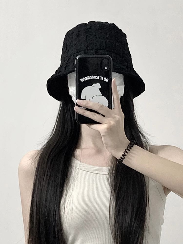 Plain Hat Bucket Shirred