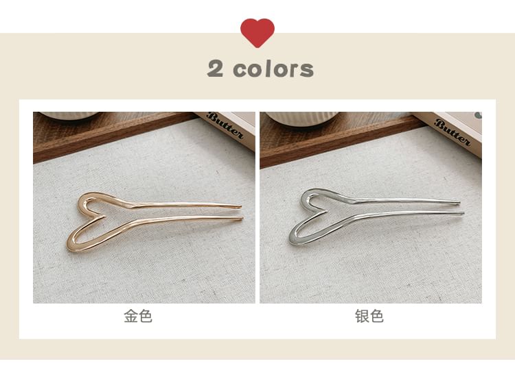 Heart Alloy Hair Stick