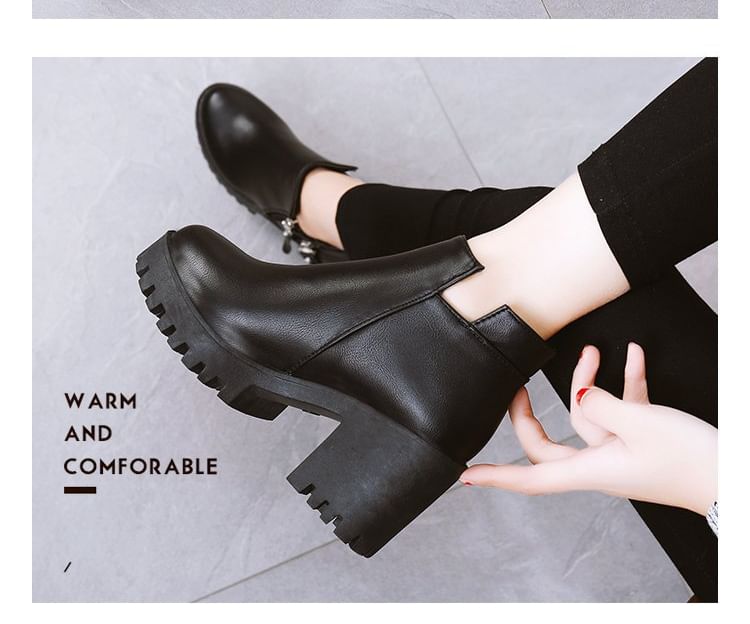 Boots Chunky Heel Platform Ankle