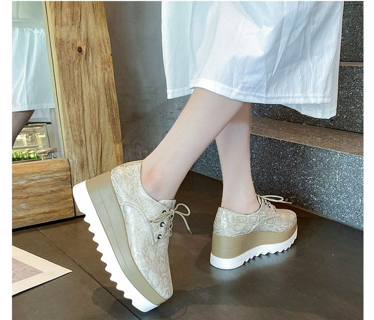 Derby Platform Shoes Lace-Up