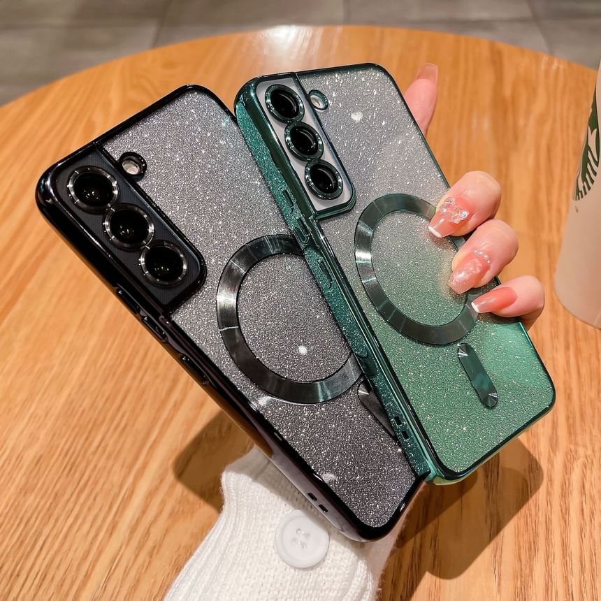 Magnetic Case Glitter Phone
