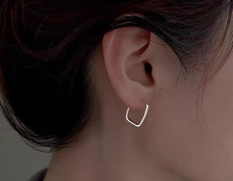 Geometric Hoop Earring