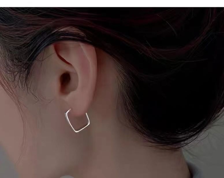 Geometric Hoop Earring