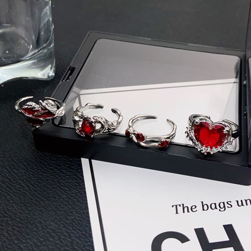 Gemstone Ring Irregular Open